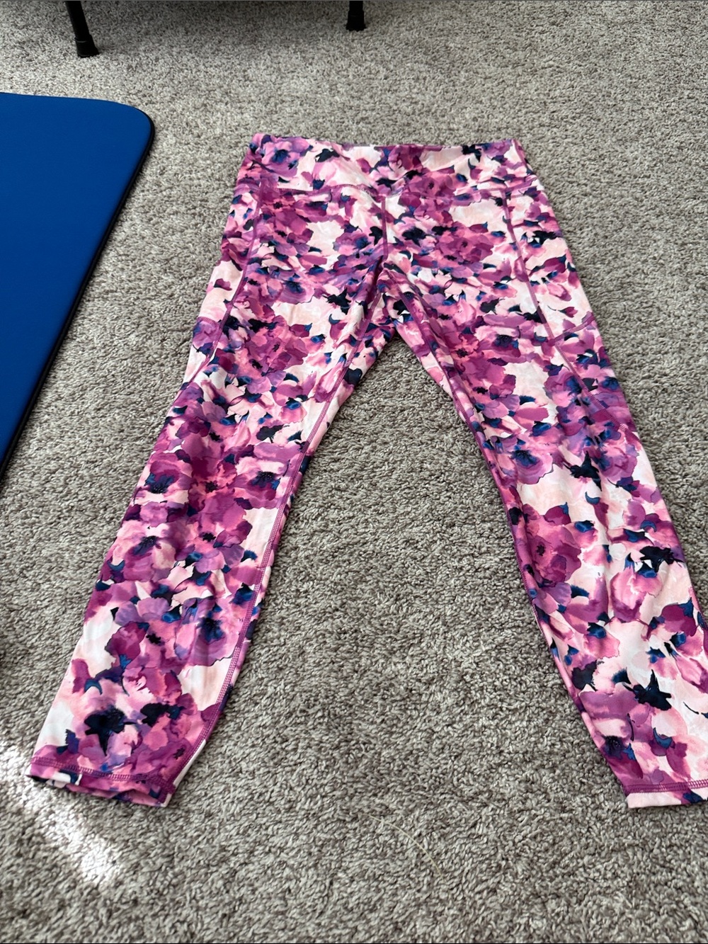 GAIAM Pink and Purple Floral Jeggings